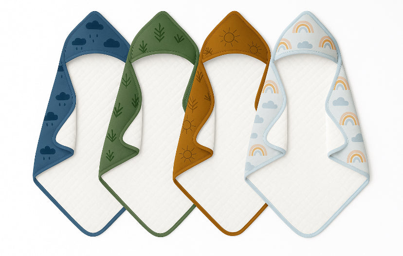 Handdoek cape met patroontjes (gepersonaliseerd)