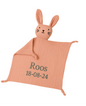 Knuffeldoekje konijn (gepersonaliseerd)