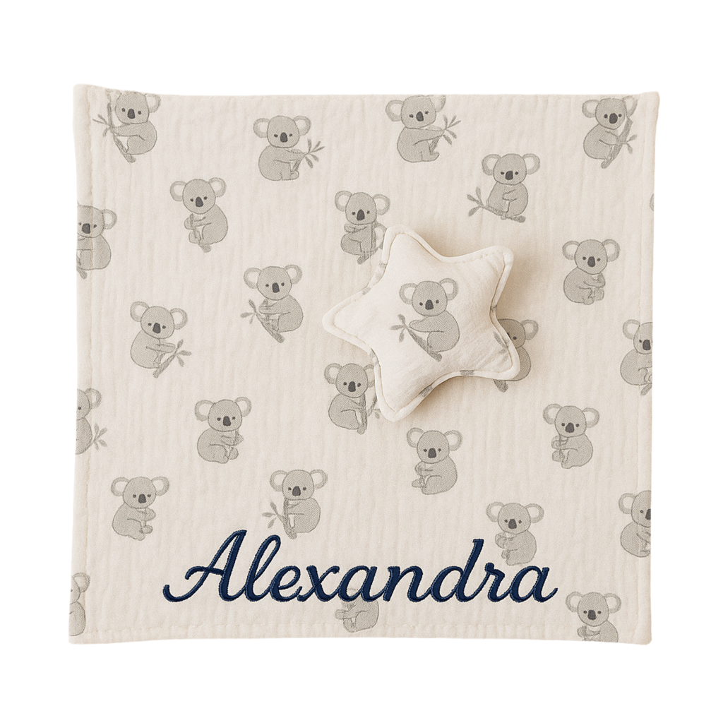 Knuffeldoekje koala (gepersonaliseerd)